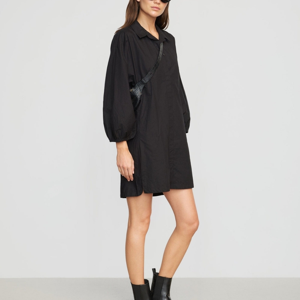 Modern Citizen Black Long Sleeve Shirt Dress